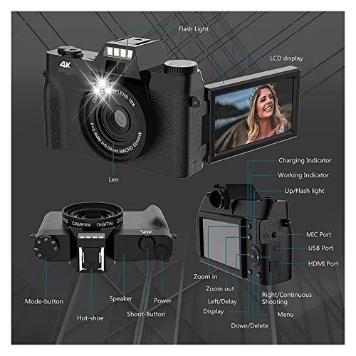 Caméscope numérique 48MP avec objectif macro grand angle et zoom 16X - 7