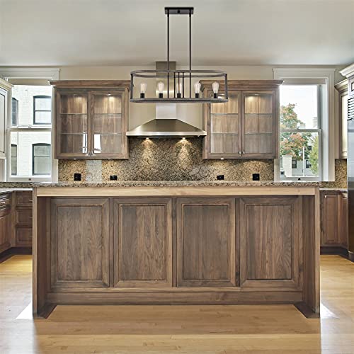 Kira Home Hartford 35″ 5Light Modern Farmhouse Kitchen Island Light