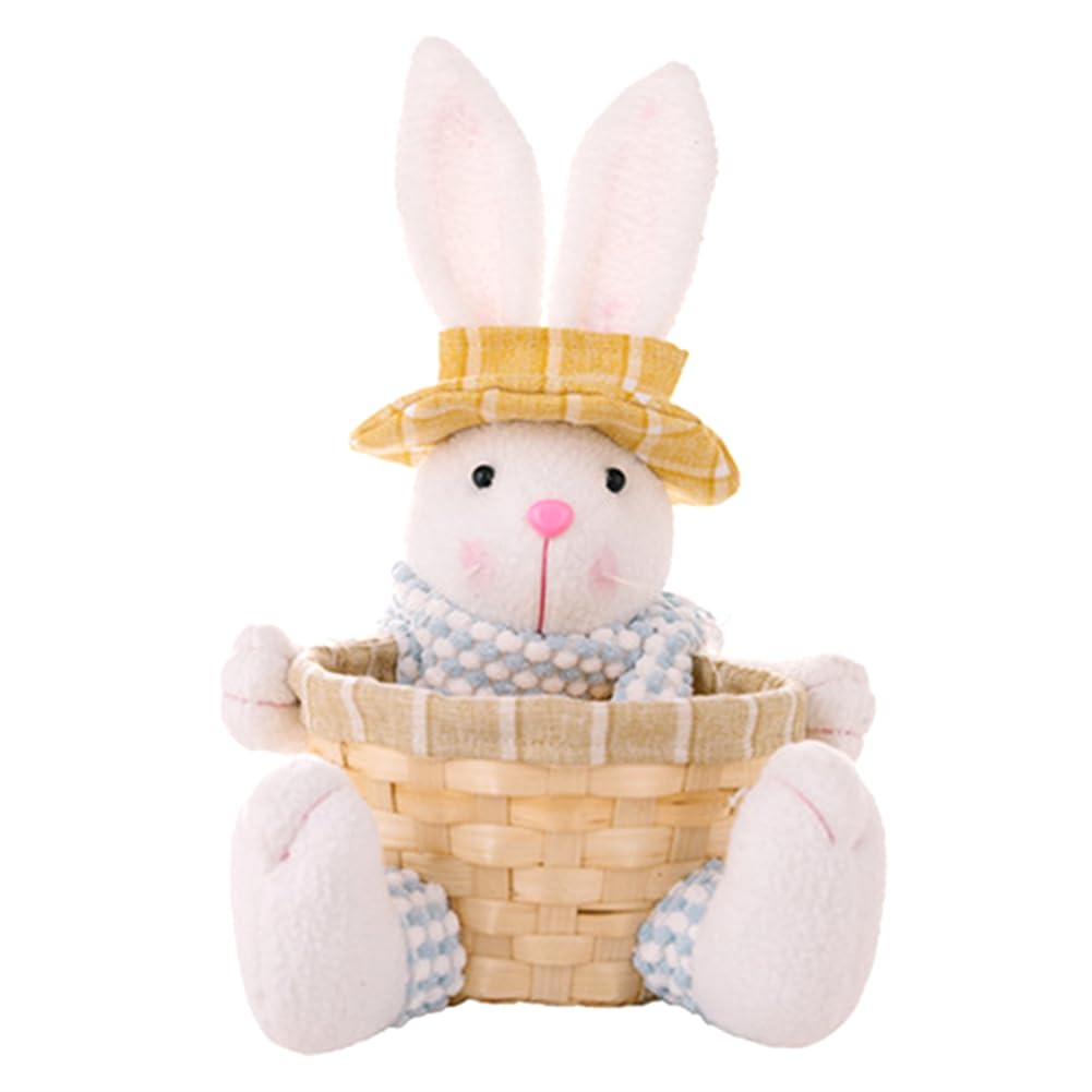 CTRLZS Easter Candy Dish, Bunny Easter Basket, Easter Candy Storage Basket, Gift Box for Table Decor Easter Gift Easy to Use B