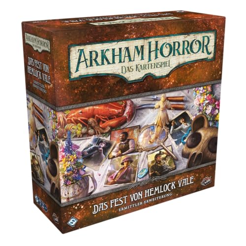 Fantasy Flight Games, Arkham Horror: LCG – Das Fest von Hemlock Vale, Ermittler-Erweiterung, Expertenspiel, Kartenspiel, 1-4 Spieler, Ab 14+ Jahren, 45 Minuten je Spieler, Deutsch