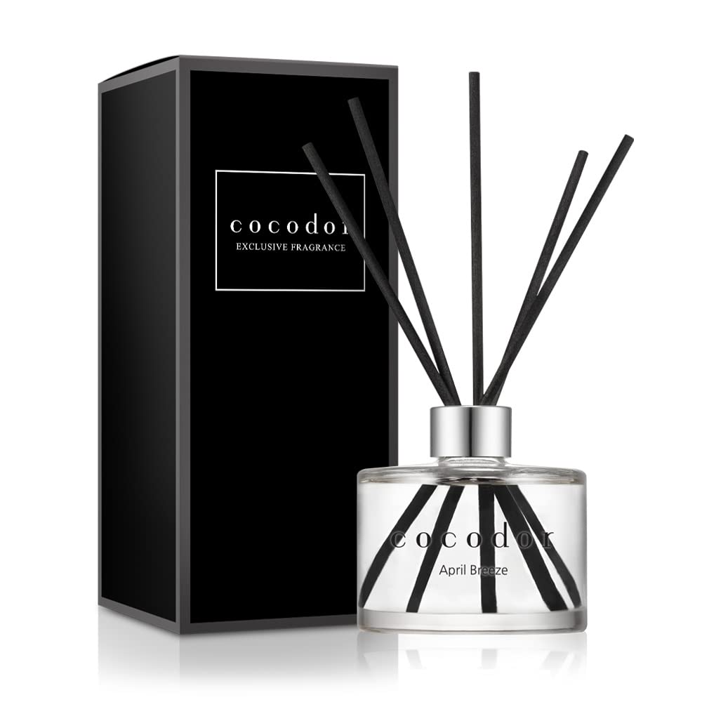 Cocod'or Signature Reed Diffuser, April Fresh Reed Diffuser, Reed Diffuser Set, Oil Diffuser & Reed Diffuser Sticks, Home Decor & Office Decor, Fragrance and Gifts, 6.7oz