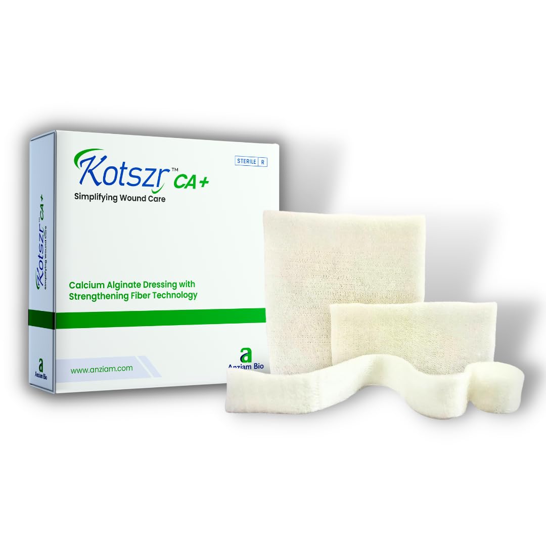 CA+ Calcium Alginate Wound Dressing | Advanced Wound Care Dressing for Burns, Ulcers, Cavity Wounds & Pressure Sores | Highly Absorbent Alginate Dressing for Faster Healing (Set of 3) (5x5)-image-1