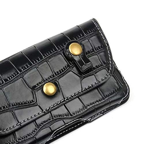 Custodia In Pelle PU Con Calamita Per Sony Xperia M2 | Interno Microfibra, Doppio Passante E Clip, Nera - 5