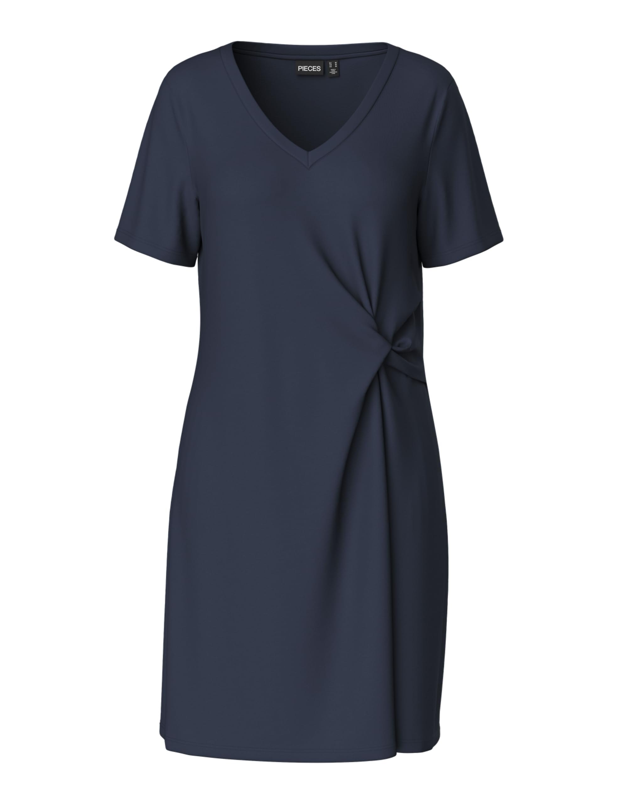 PIECES Women's Pcanora SS V-Neck Knot Dress JRS BC, Ombré Blue, XS