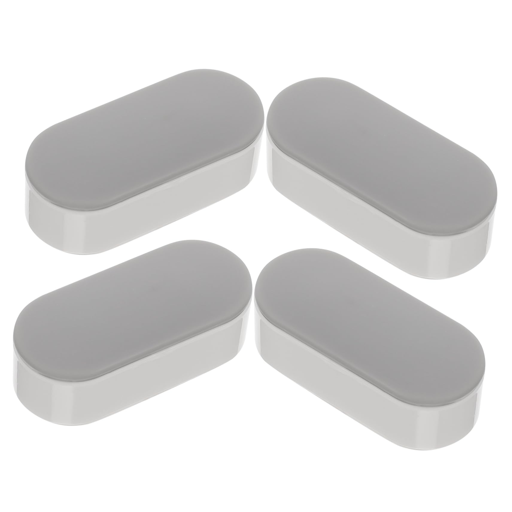5 Ensembles Joint De Siège De Toilette Remplacement Universel En Forme De Pare-chocs De Siège De Toilette Pour Couvercle Coussinets De Toilette Plastique Light Grey 4 Pièces * 5