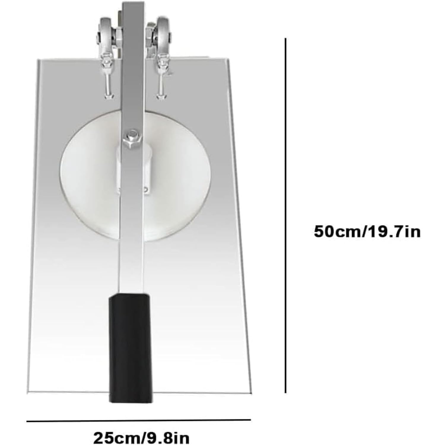 Pressa per Pizza Manuale da 50 * 25 Cm, Stendipasta Manuale in Acciaio Inox, Spessore Regolabile, 7 Specifiche del Disco tra Cui Scegliere, per Pizzerie E Snack Bar