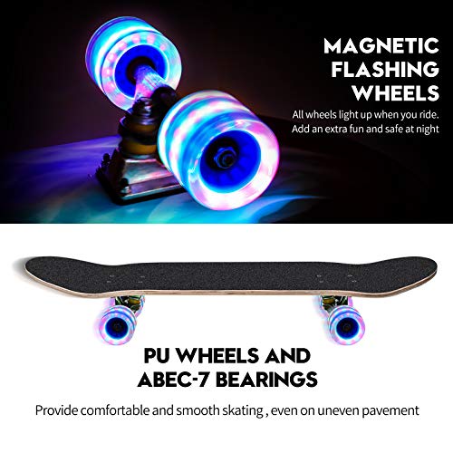 Skateboards Pro 31 inch Compleet Skateboards Dubbele Kick Longboard voor Tieners Beginners Kids