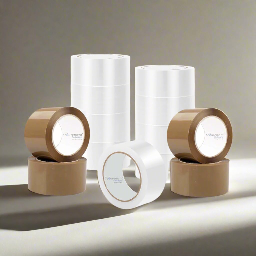 SECUREMENT Plain Self Adhesive BOPP Tape/Packing Tape/Cello Tape/Packing Material (2 inch x 65 mtr, Brown) - 1 Roll 2