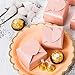 AWELL Pink Favor Box Bulk 2.5x2x2.5 inches with Heart Bow Party Favor Box,Pink,Pack of 50