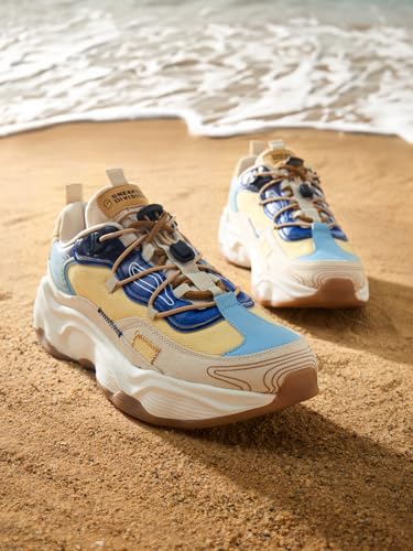Image of The Souled Store Swift Blue Men and Boys Lace Up High Top Sneakers
