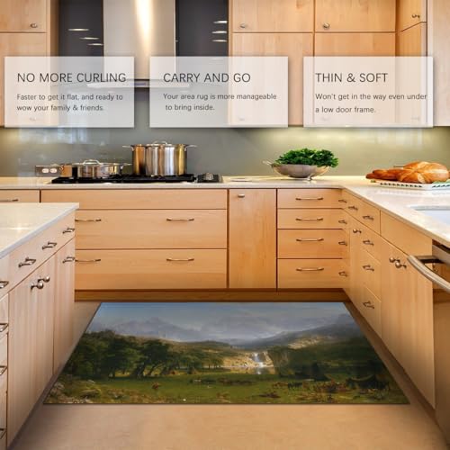 Tapis de paysages naturels Lander's Peak 90x150cm pour salon