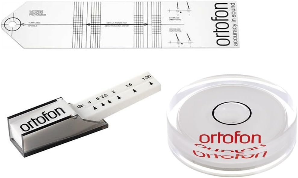 Ortofon phono alignment set stylus pressure gauge/scale, libelle und