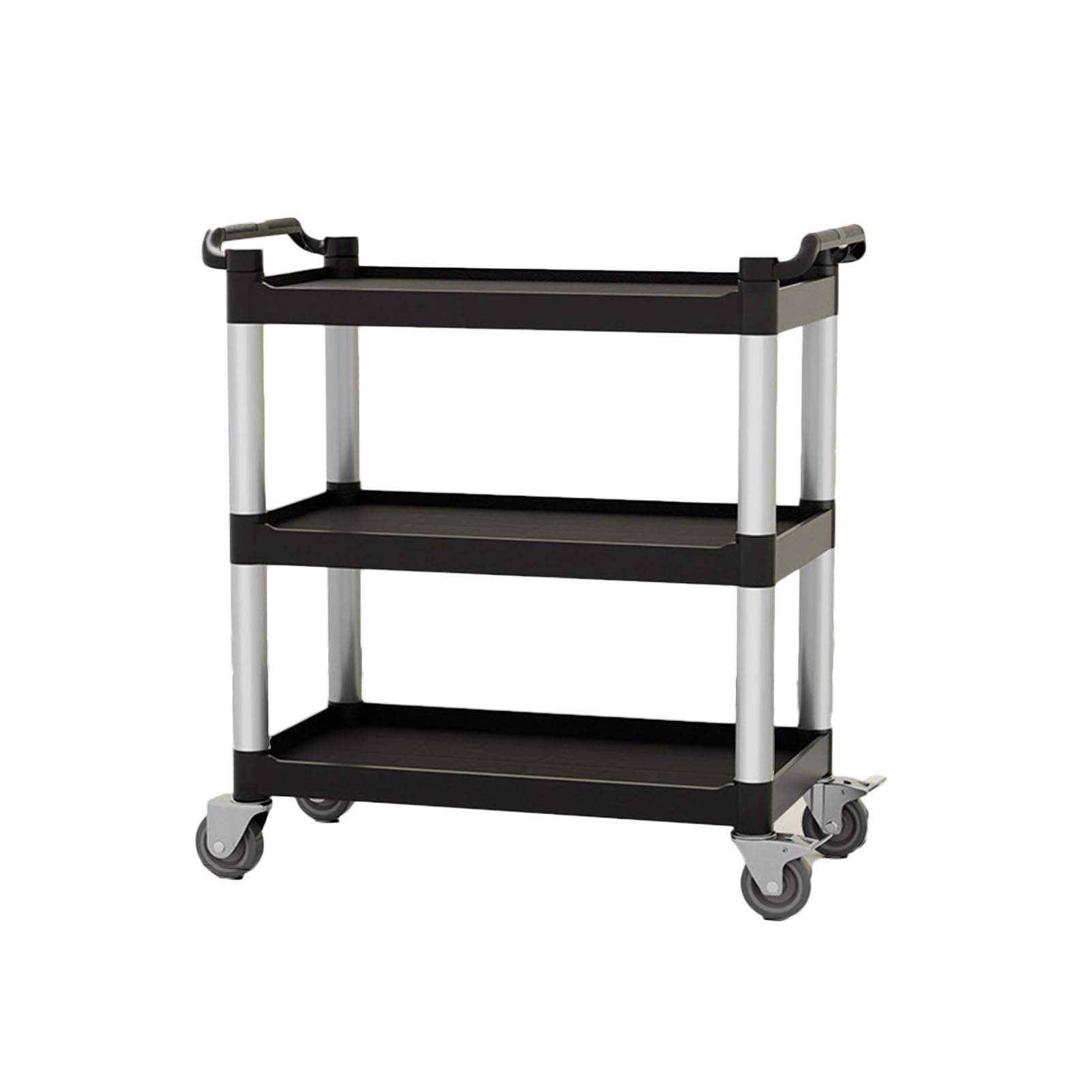 Service Cart, Restaurant-Specific Tableware Collection Cart, Suitable For Hotels, Restaurants, And Kitchens(Black)