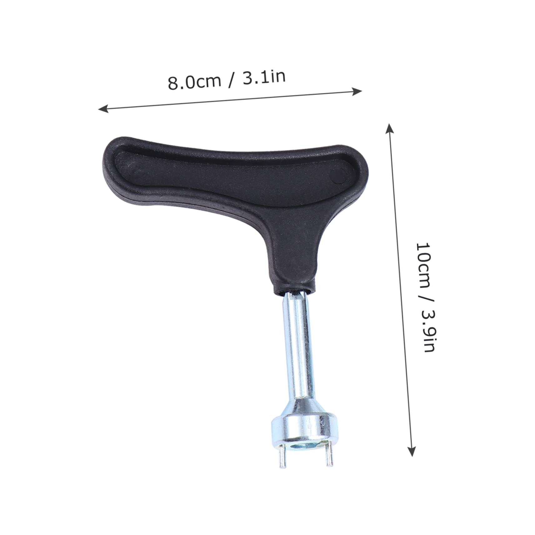 BRIGHTFUFU Golf Shoe Spikes Wrench Kit 2 Pcs Spike Removal Tools Black Sturdy Material Easy to Use Nail Lifter Cleat