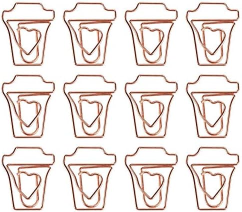 Rose Gold Metal Electroplated Page Marker Clips 12pcs Funny Bookmark Book Marking for Office School Supplies Students image 5