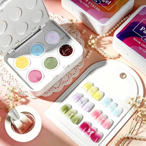 Efecto gradiente de 6 colores con pintura de gel de uñas de 8 ml para decoración 3
