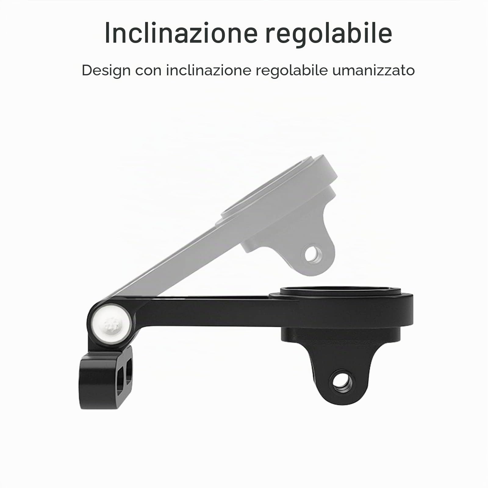 Supporto regolabile per bicicletta da strada in lega di alluminio compatibile con Garmin Edge, Wahoo Elemnt, Bryton, Cateye, fotocamera GoPro e lampada