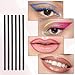G2PLUS 100pcs Eyeliner Brush, Disposable Pointed Makeup Applicators, Black Eyelash Serum Brushes & Eyeshadow Applicators for Professional Makeup, Precise Eye Makeup, Beauty Salon Tools