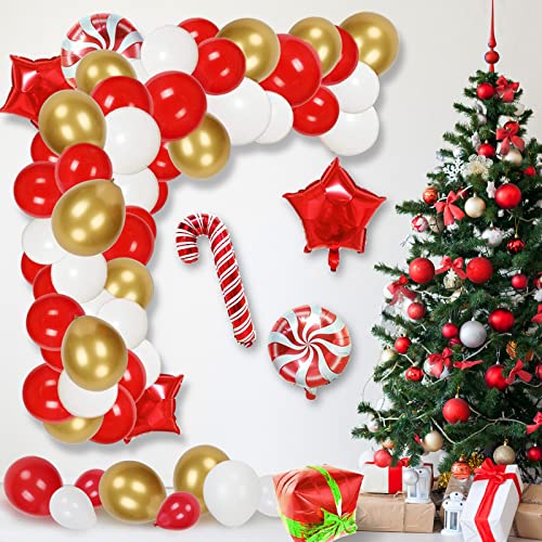 LOOPES 86pcs Globos Navidad Arco de Globos Navideño Adornos para La Casa Fondo Fotografia Decoracion Arbol Pino...