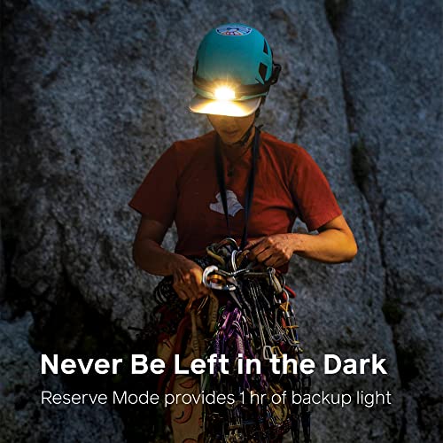 Linterna frontal USB-C BioLite HeadLamp 425 con batería recargable de alta duración 7