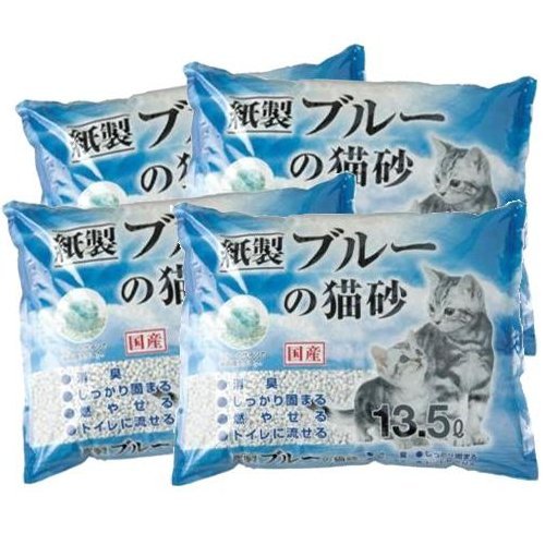 【ケース販売】ブルーの猫砂 13.5L×4袋のサムネイル