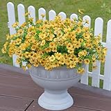 Contenu de l'emballage : 12 lots de fleurs artificielles d'extérieur robustes et durables.