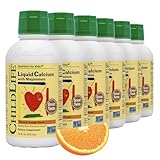Child Life Liquid Calcium/magnesium,natural Orange Flavor Plastic Bottle, 16-fl. Oz. (Pack of 6)