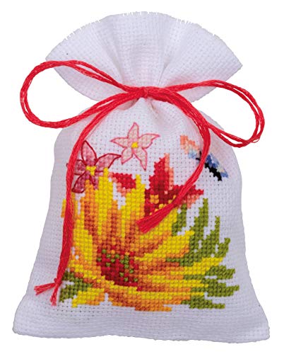 VERVACO (3PL) CROSS STITCH, Cotton, Colourful Flowers (18 Count) 3/Pkg, One Size - Image 2