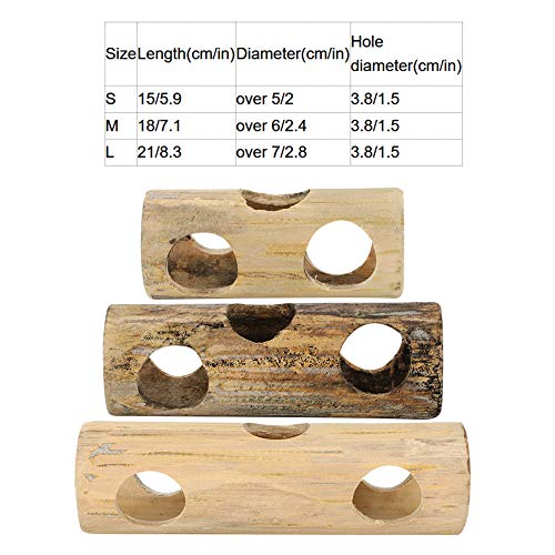 Hamster Tunnel, Natural Bamboo Exercise Tube Hideout Toy for Dwarf Hamsters Small Hedgehogs Gerbils(L), As shown - Image 4