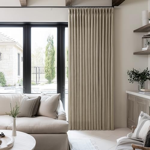 Image of Extra Wide 100 Inches Wide Pinch Pleated Curtains 84 Inches Long