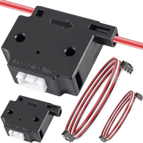DAOKAI 3D Printer Filament Detection Sensor Module, 2 Pack with 1M Cable, 1.75mm PLA Filament, Snap-In Mount, Circuit Br