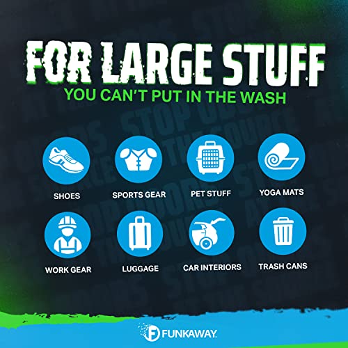 FunkAway Aerosol Spray, 8 oz., Extreme Odor Eliminator Spray, Ideal for Shoe Smells, Pet Odors and Bulky Stuff that Won't Fit in the Wash; Attacks Musty Odors at the Source