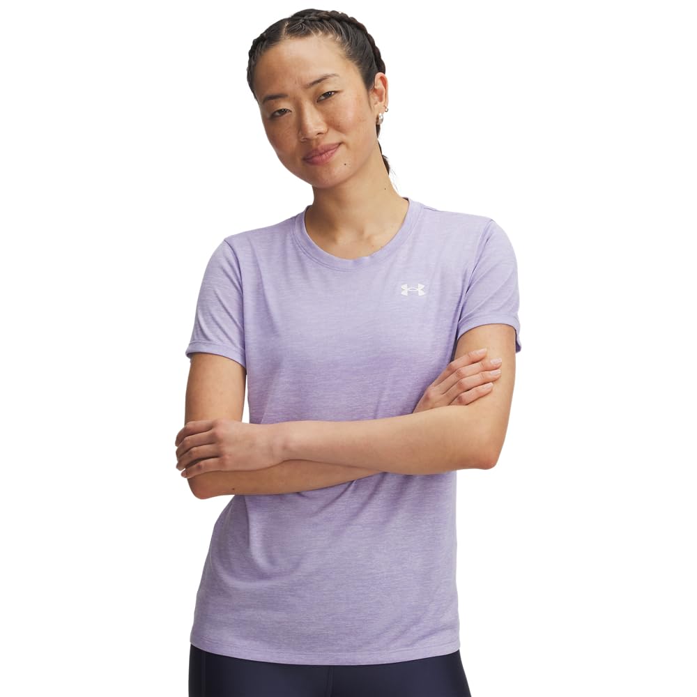 Under Armour Women's (538) Transparent / / White Underarmour'stechtwistshortsleevecrew, ,Xs