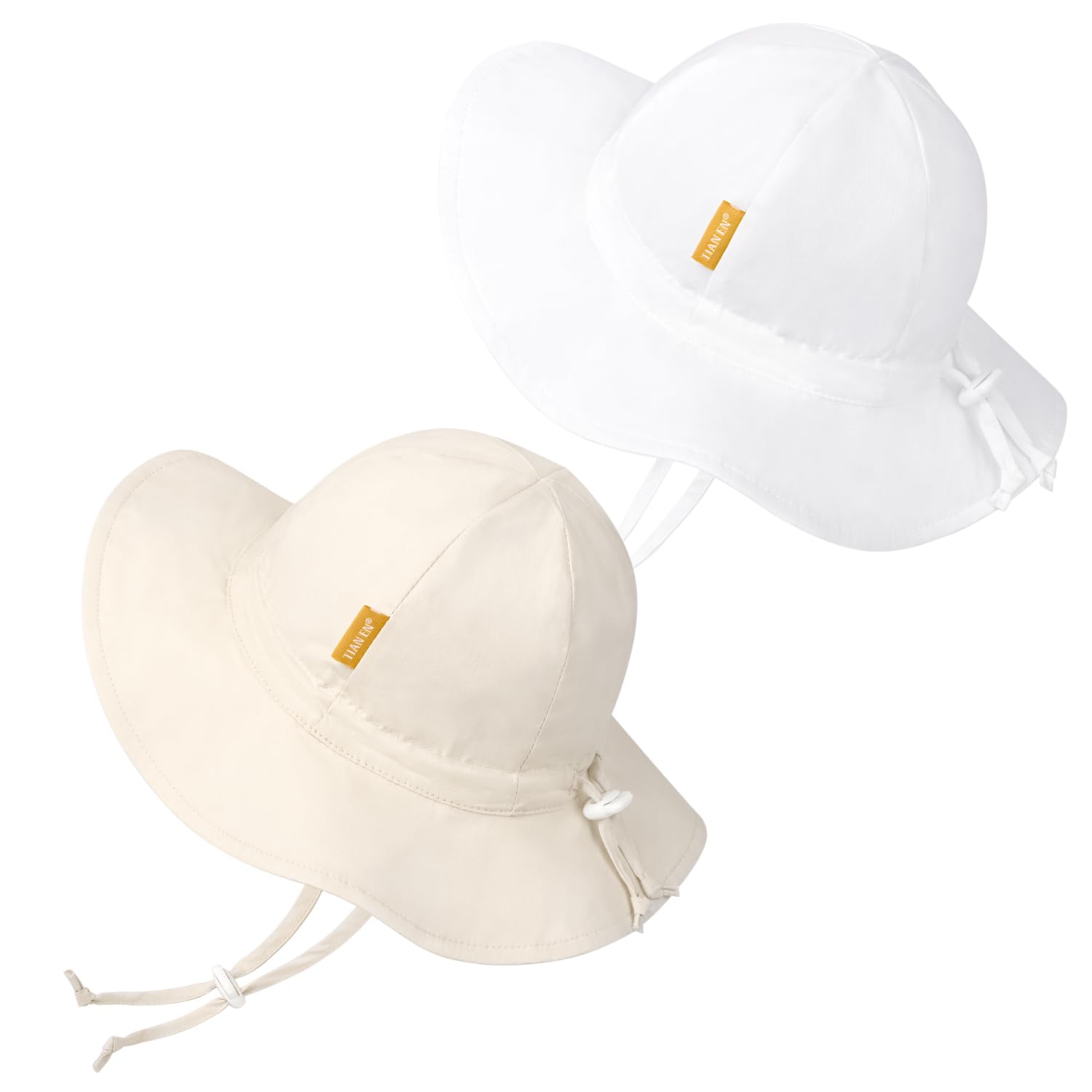 Baby Girl Sun Hat with UPF 50+ Outdoor Adjustable Toddler Beach Hat with Wide Brim Bucket Hats for Kids
