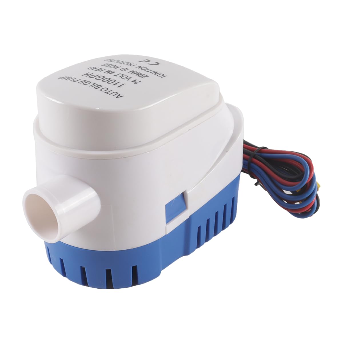 Bomba de achique para yates, G1100-02, 24 V, autocebante, sumergible, automática, miniatura para aguas residuales, de alto caudal, para yates, barcos de pesca y autocaravanas.
