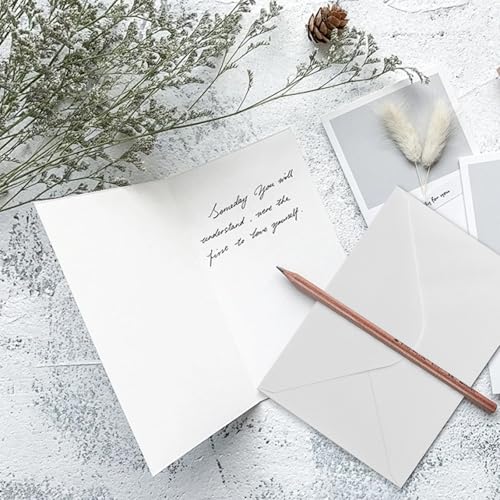 60 Stk Briefumschläge Weiß, Umschläge mit Nassklebung, Briefumschlag mit Nassklebung, Briefumschlag Kuvert Briefkuvert für Grußkarten Geburtstagskarten Hochzeit Invitation Envelopes(12,5 x 17,5 cm)