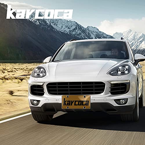 2 Pcs License Plate Covers Shields,Smoked Tinted Unbreakable Polycarbonate Uv Resistant Protect Your Front & Back License Plates Black #TOP6