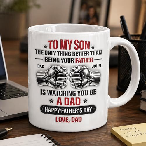 Taza personalizada para hijo de cerámica 11 oz miniatura 4