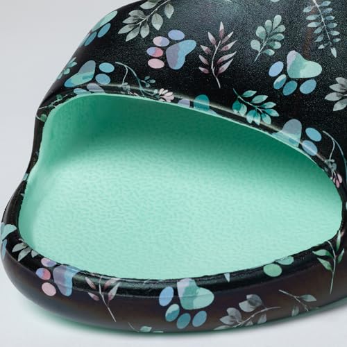 Image of GreaterGood Positively Inspired Womens Slide Sandals Lightweight Cushioned Slip On Comfortable Shower Shoes Quick Dry Durable, Beach, Pool, Travel, Walking Casual Slides Footwear