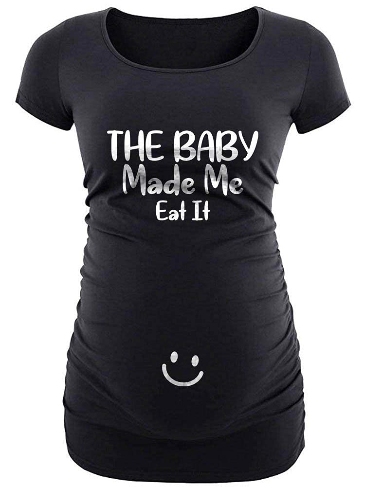 DecrumPregnancy Shirts for Women - Maternity Gift for Pregnant Women Soft Comfortable Sides Ruched Tops & Tees