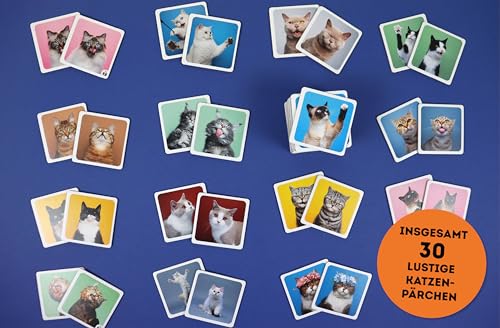 Edition Michael Fischer Memo-Spiel: Crazy Cats!: Mit 60 lustigen Katzen-Motiven von süß bis Grumpy für Katzenfans von 6-99 Jahren