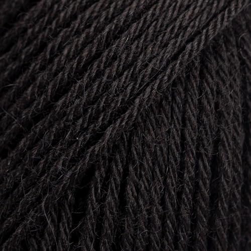 Weiches, superfeines Alpaka- und Wollmischgewebe, Drops Nord, 2 oder fein, Griffweise Gewicht, 4-lagig, 450 g pro Knäuel 02 Schwarz