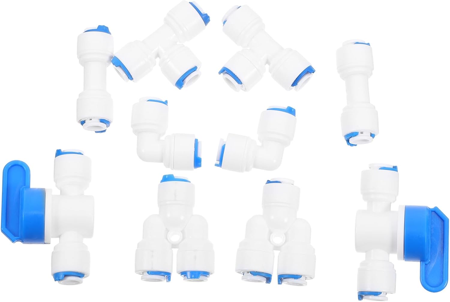 MAGICLULU 10Pcs Practical Water Tube Connector Push to Fit Connectors for Water Filters Ice Machines and Purifiers Pressure Resistant and Easy to Install