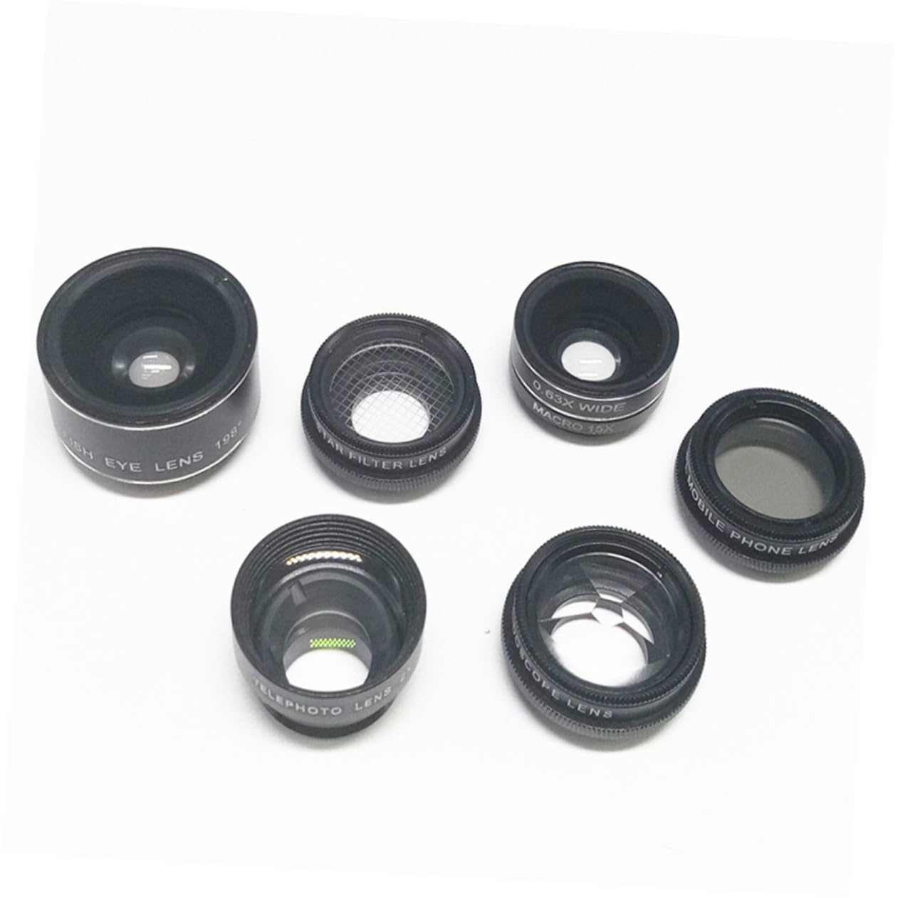 Hemobllo 2piezas Lentes De Cámara para Móvil De Gran Macro Teleconvertidor Polarizador y Compatible Smartphones Diseño Elegante y Resistente Al Agua
