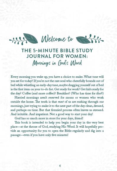 The 5-Minute Bible Study Journal for Women: Mornings in God's Word image 5