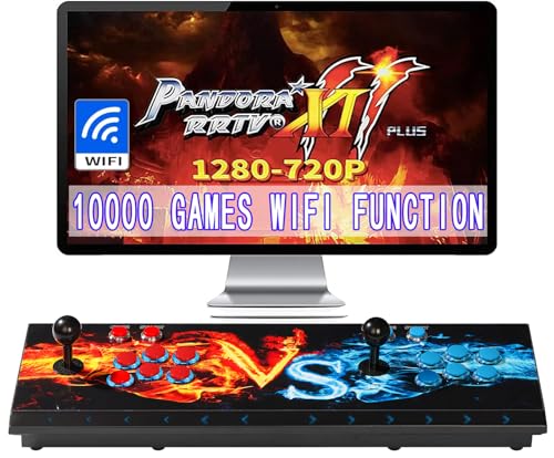 10000 Games in 1 Arcade Game Console ，Pandora Box 3D Double Stick，WiFi Function to Add More Games，Retro Game Machine for PC ，1920x1080P,Favorite List,4 Players Online Game (3D+WiFi)