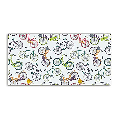 Tableau verre trempe 140x70cm city bikes pour remplacer vos cadres tristes de chambre