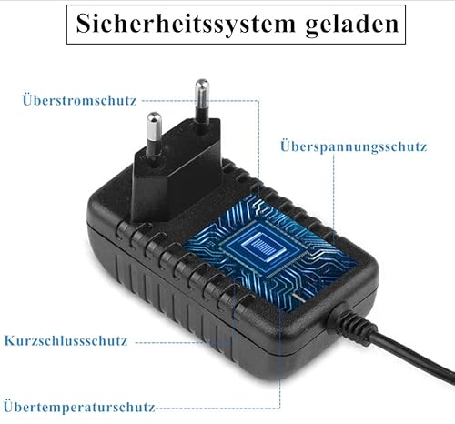 [Polarität veränderbar] 9V Netzteil DC9V 2A 1A Ladegerät AC zu DC9V 2A 1A 500mA 400mA 300mA 200mA 100mA für Label Maker, Klavier Keyboards, Gitarrenpedale DC9V Transformator