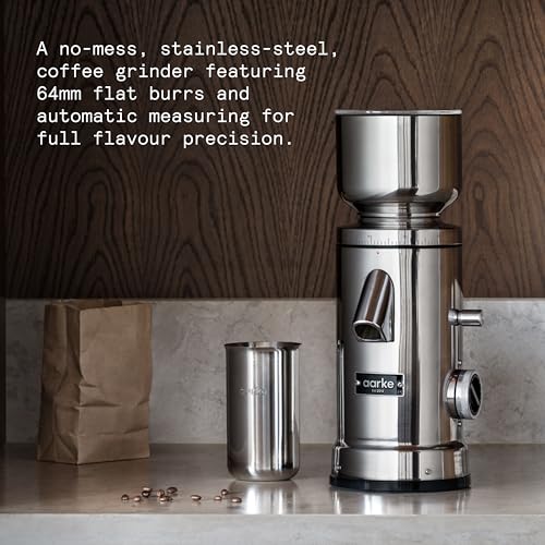 Aarke Coffee Grinder – Electric Stainless Steel Grinder with 64mm Flat Burrs, Adjustable Grind Settings, Memory Function & Automatic Dosing – Perfect for Filter & Cold Brew - Image 3