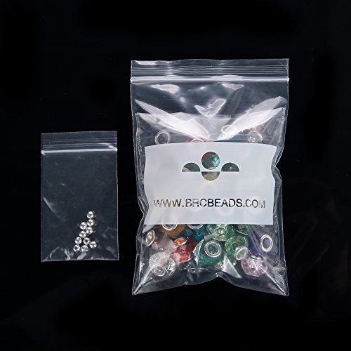 Brcbeads 50Pcs Mix Silver Plate Faceted Style1 Murano Lampwork European Glass Crystal Charms Beads Spacers Snake Chain Charm Bracelets. #TOP1